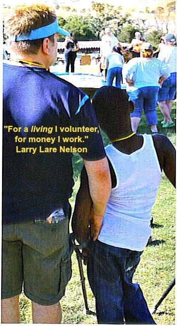 Larry Lare Nelson volunteering