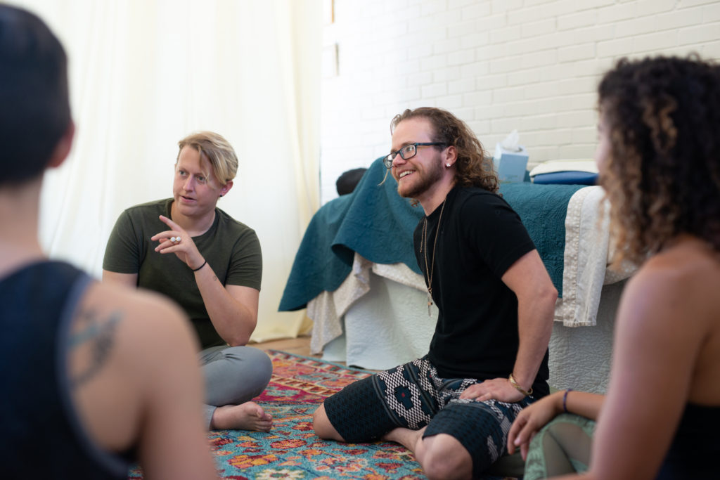 Kelly Marshall, who does yoga therapy for the LGBTQ community in Austin
