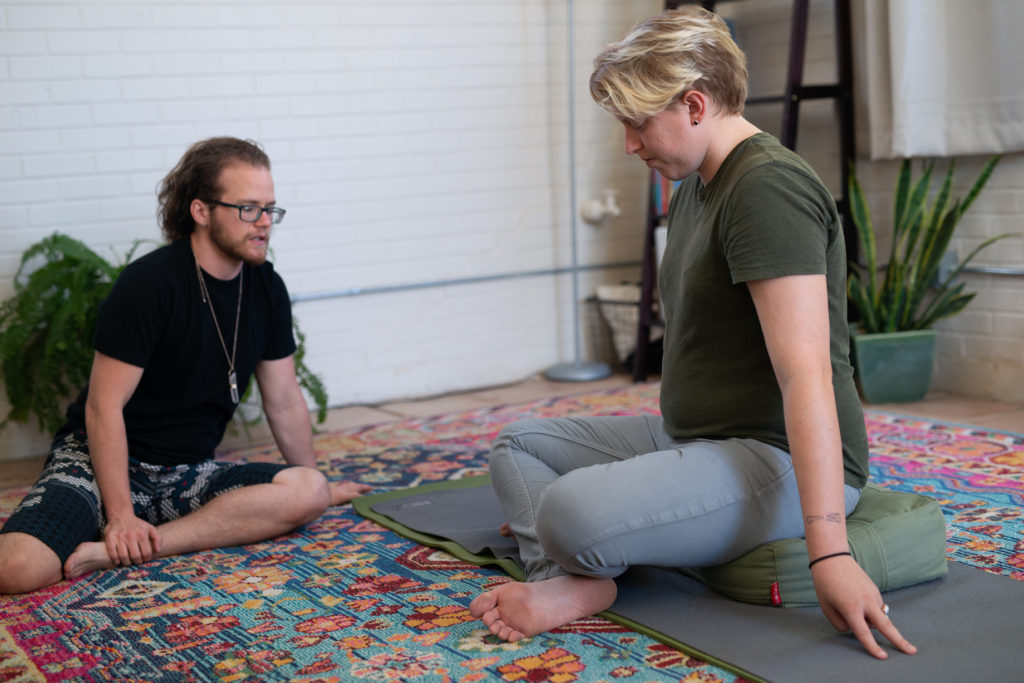 Kelly Marshall, who does yoga therapy for the LGBTQ community in Austin