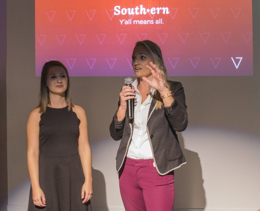 Kelsey Gledhill and Megan Smith of Spectrum South, a queer magazine