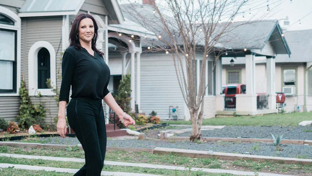 Jamie Zapata, a transgender real estate agent, discussing her life-changing HIV diagnosis
