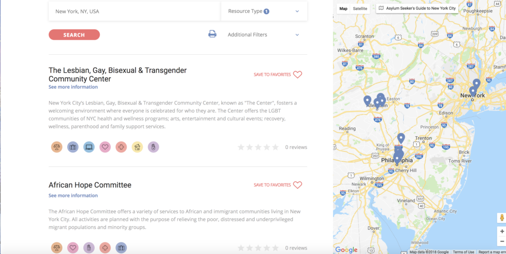 AsylumConnect resources for NYC