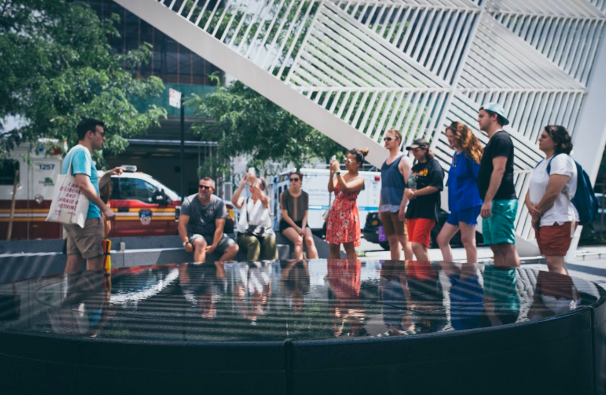 LGBTQ walking tours in New York City by Christopher Street Tours, pictured at the NYC Aids Memorial