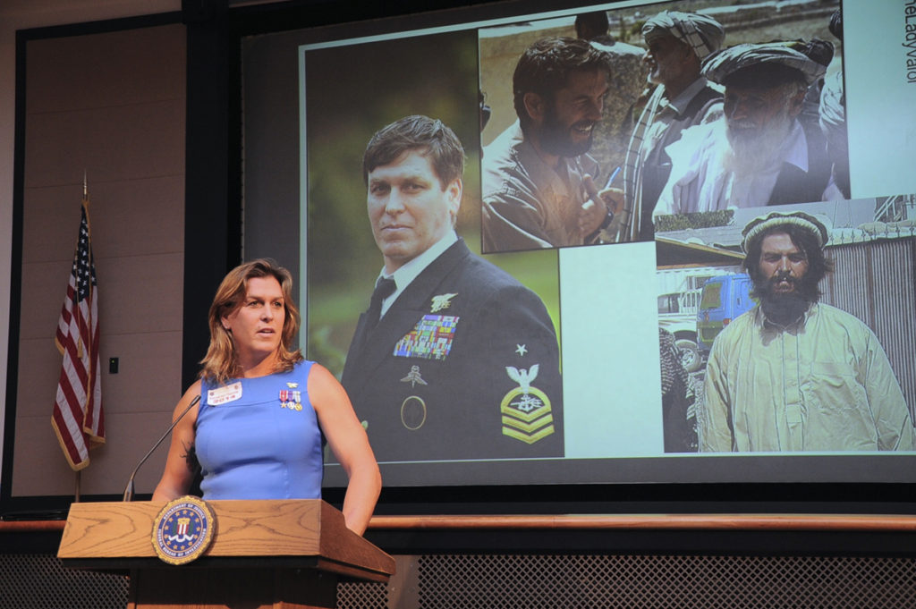 Kristin Beck speaking about her experiences in the military