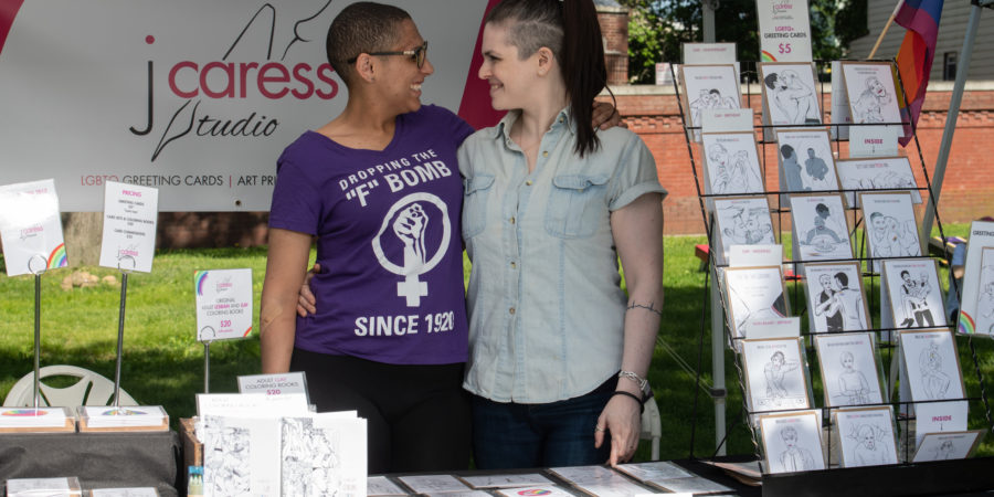 Caroline and Jessica Kaplan, who create art for LGBTQ visibility