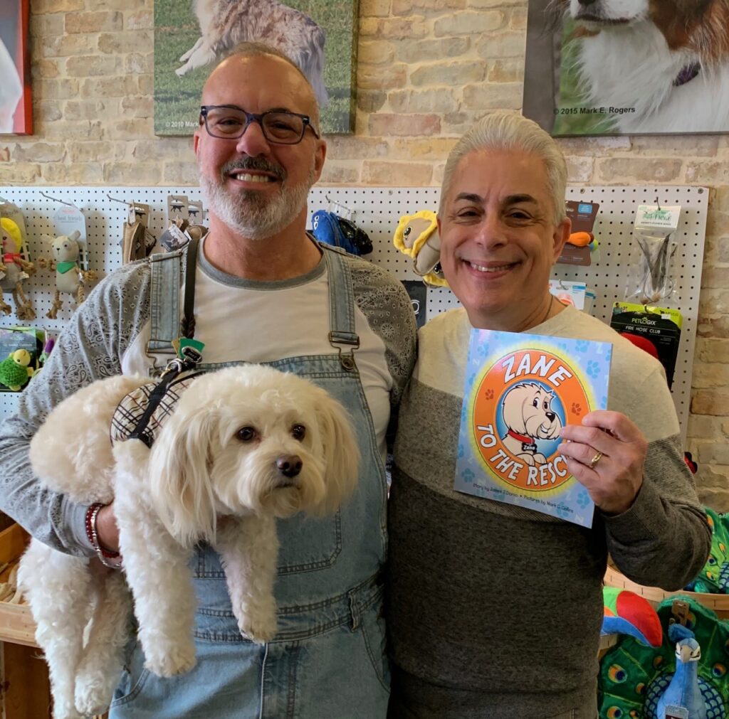 Larry, Zane, and James at their first book signing at The Principled Pet in Collingswood, NJ